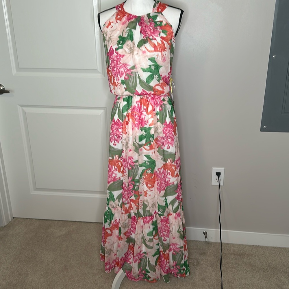 Cece Garden Romance Maxi Dress NWT